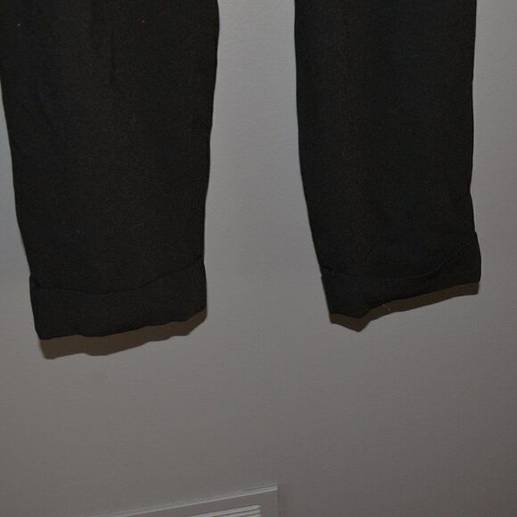 Alice + Olivia Silk Blend Tapered Leg Black Trousers Sz 6 - Picture 8 of 9